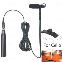 Cello Viola เครื่องดนตรีไมโครโฟนสำหรับ Shure Bodypack Transmitter Connector และ Phantom Power Input Gooseneck Microphone