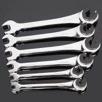 16 Tubing Flex Head Ratcheting Wrenches Set Tubing Ratchet Combination Wrench Gear Tube Wrench Car Repair Oil Wrenches