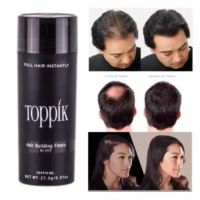 Toppik Hair ผงไฟเบอร์ เพิ่มผมหนา ปิดผมบาง Toppik Hair Building Fiber ปิดผมบาง หัวล้าน ผมบาง ขนาด 27.5 กรัม - สีดำ