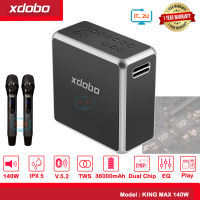 Xdobo King Max Bluetooth Speaker 140W with Wireless microphones ลำโพงกลางแจ้ง ลำโพงปาตี้ มีไมค์ไร้สาย