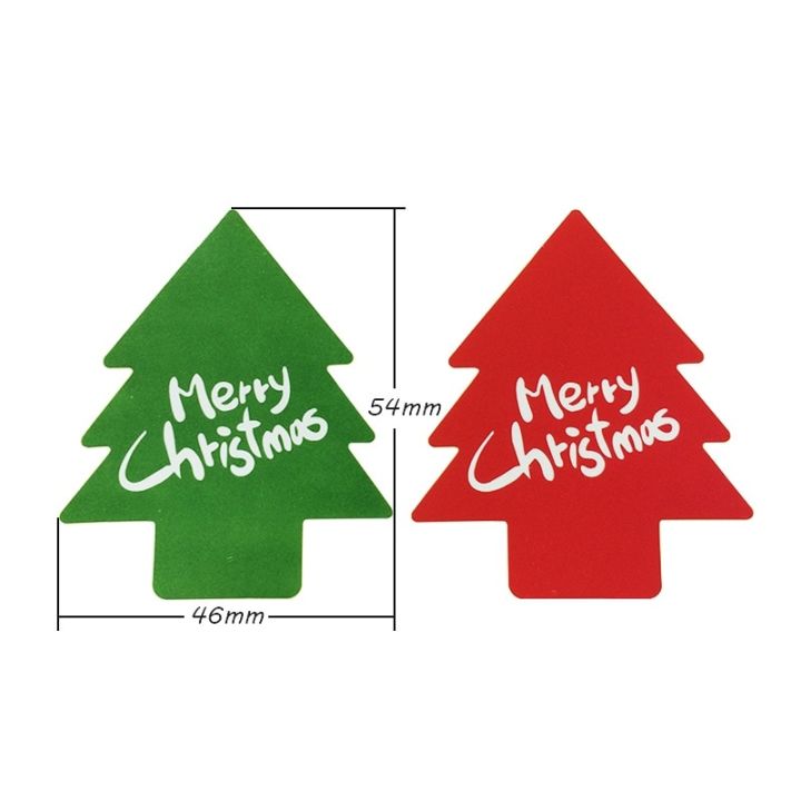 free-shipping-800pcs-red-green-christmas-tree-shape-sealing-sticker-label-sticker-new-year-gifts-stickers-labels