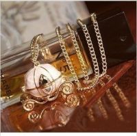 FREESHIPPING 20pcslot Fashion Women Design Vintage Pumpkin Car Charm Pendant Necklace Jewelry Promotion,Original Factory Supply