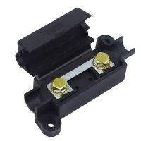 Universal Automotive Car Air Conditioning 1 Way Fuse Box Small Fork Bolt Fuse Holder 48V 36V 24V 12V Fuse Base 250A Black ANS-H2 Fuses Accessories