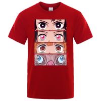 Demon Eyes Anime Character Print Tshirts Mens Creativity Quality Tshirt Cartoon Loose Mens Tee Gildan
