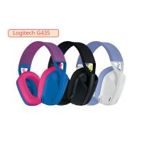 Logitech G435 Lightspeed Wireless Bluetooth Gaming Headset 7.1 Surround Sound Gamer Headphone Compatible For Games And Music