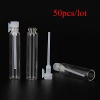 50Pcs 1ml2ml plastic rod glass small sample empty bottle essential oil test tube bottle perfume dropper bottle mini empty bottle