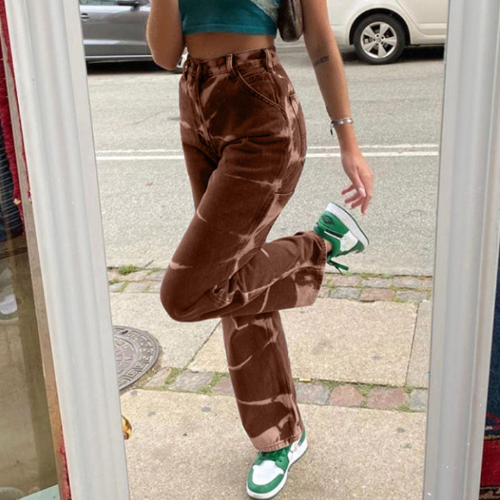 2021y2k-aesthetics-denim-pants-women-vintage-streetwear-tie-dye-trousers-90s-e-girl-straight-pants-fashion-indie-outfits-high-waist