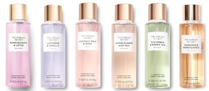 Victoria's Secret รุ่น Natural Beauty กลิ่น Pomegranate & Lotus , Lavender  & Vanilla , Coconut Milk & Rose , Cucumber & Green Tea กลิ่นหอมบางเบาสบายๆ  แนว Natural ใหม่แท้ 100% อเมริกา