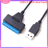 【HJ】 USB2.0ถึง SATA 22Pin CABLE ADAPTER Converter สาย HDD SSD เชื่อมต่อสายไฟสำหรับฮาร์ดดิสก์2.5in สำหรับ Solid Disk HOT SALE