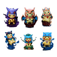 ฟิกเกอร์โปเกมอน Pocket Monster มายากล Gengar GK 12ซม. ตุ๊กตาปิกะจู Charizard Venusaur Blastoise โมเดลเคลื่อนไหวของขวัญของเล่นเด็ก