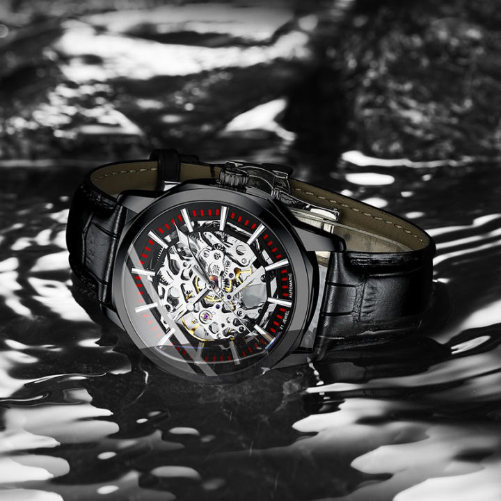 นาฬิกากลไกอัตโนมัตินาฬิกาสำหรับผู้ชายนาฬิกา-ailang-เทรนด์แฟชั่นของผู้ชายนาฬิกาแบรนด์ชั้นนำกันน้ำมีแสงกลวงสว่างใหม่