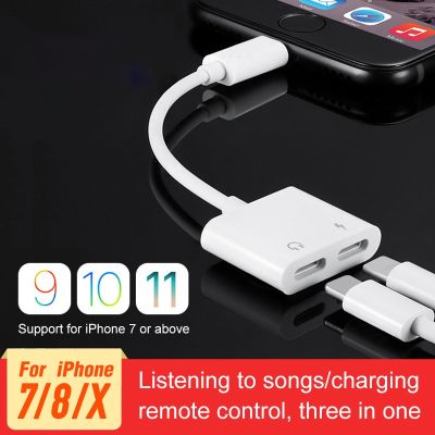 Chaunceybi Audio Charger Cable iPhone 8Pin to 2 Audio Charging Converter 14 13 Charging Splitter