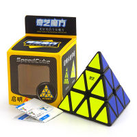 QiYi QiMing พีระมิดความเร็ว3x3x3สีดำเมจิก Cube Pyraminx 3x3ก้อนปริศนาของเล่นสำหรับเด็กผู้ใหญ่นักเรียนการเรียนรู้เกมของขวัญ