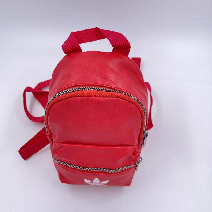 กระเป๋าเป้ขนาดเล็ก-adidas-mini-backpack-pu-leather-red