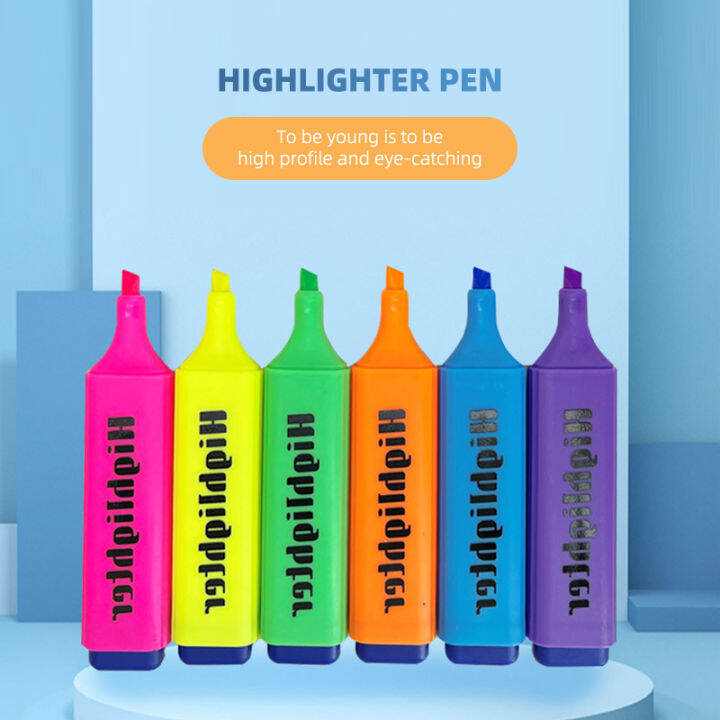 6 Macaroon Colors Mini Colorful Candy Color Highlighters Promotional