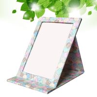 Mirrortravel Makeup Vanity Tabletopwith Pu Folding Standing Purse Mirrors Table Desk Desktop Compact Stand Portable Foldable Mirrors