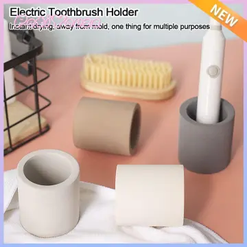 Toothbrush Rack With Diatom Mud Base Diatomite Earth Toothbrush Tray 4 Slot  Bathroom Countertop Toothbrushes Makeup