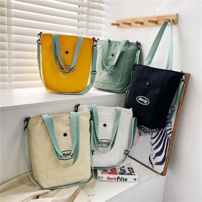 Womens Bag 2021 New Shoulder Canvas Bag Korean Style Large Capacity Womens Bag Portable Shoulder Bag Tuition Bag