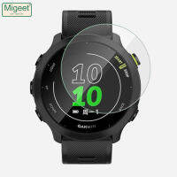 Migeet ฟิล์มกันรอยสำหรับหน้าจอกระจกเทมเปอร์ Garmin Forerunner 158 55นาฬิกาอัจฉริยะ9H LTE 2.5D ป้องกันรอยขีดข่วนแบบใส