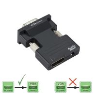 [LUNA electronic accessories] อุปกรณ์แปลงสัญญาณ HDMI ตัวเมียเป็น VGA ตัวผู้รองรับอะแดปเตอร์เสียงรองรับสัญญาณเอาต์พุต1080P สำหรับพีซีจอภาพทีวีแล็ปท็อปโปรเจคเตอร์