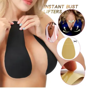2 Pairs Self Adhesive Sticky Bra for Women Lift Push Up Large Breast  Strapless Backless Invisble Bra Reusable Rabbit Ear Cup Beige at   Women's Clothing store