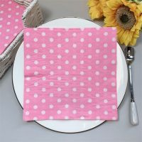 20ชิ้น/แพ็ค Polka Dot Napkins Decoupage กระดาษเช็ดปากกระดาษทิชชู่ที่มีสีสันสำหรับ Xmas งานแต่งงานวันเกิด Party Decoration