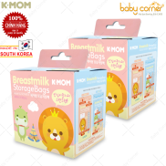 Combo 2 Hộp Túi Trữ Sữa K-MOM Hàn Quốc 200ml, Hộp 50 Túi