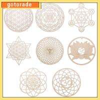 GOTORADE 8 สไตล์ เลเซอร์คัท ตกแต่งบ้านด้วยไม้ Wall Art ตกแต่งผนังบ้าน ฐานไม้ฝาน เสื่อพลังงานดอกไม้แห่งชีวิต ป้ายผนังไม้ ดอกไม้แห่งชีวิตรูปร่าง