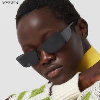 New Luxury Y2K Sunglasses Women Men Small Frame Square Sunglass Male Cyberpunk Sun Glasses Female Metal Rimless Shades Uv400