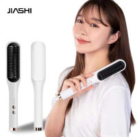 JIASHI หวีผมตรงไม่เจ็บที่หนีบผมตรงตรง Curl Dual-Purpose Splint Curling Comb Lazy Curler