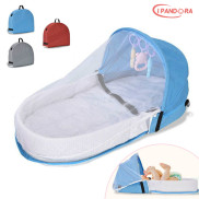 Giường đệm kèm mùng gấp gọn đựng trong túi dành cho trẻ sơ sinh khi đi du