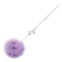 Cat Toy Pet Toy Plush Cat Teaser Wand Pom Pom Kitten Teaser Stick Cat Interactive Toys Kitten Wand With Bell Pet Training Toy