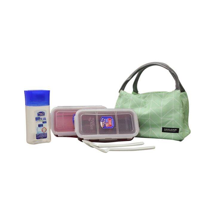 LocknLock HPL758S4SPS LUNCHBAG SET4PMINT / Lock & lock Lunch Bag