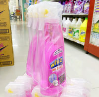 [3ขวด] วิซ โนดัสต์ น้ำยาเช็ดกระจก ขวดหัวฉีด 520มล. รวม 3ขวด (สีชมพู) whiz No Dust Glass Cleaner