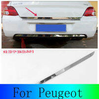 For Peugeot 5008 2008 308 408 508 301 Car Trunk Cover Door Protector Moldings Back Tailgate Decorative Strips Chrome Trim mats