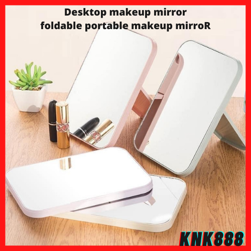 KNK888 desktop makeup mirror foldable portable makeup mirroR Lazada PH
