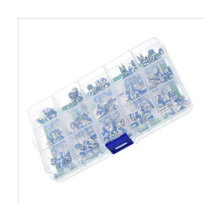 150pcs-6mm-rm065-blue-and-white-adjustable-resistor-box-set-trimming-potentiometer-vertical-adjustable-resistor-15-kinds-of-specifications