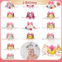 J-BRITNEY เครื่องประดับผมเด็กผู้หญิง1/2/3/ครึ่ง/หนึ่งปาร์ตี้วันเกิดหมวกเจ้าชาย/หมวกเจ้าหญิงพิธีตั้งชื่อมงกุฎเด็ก