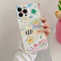 Cartoon Sheep Star Iphone Case Compatible for IPhone 11 14 Pro Max 13 Pro Max 12 IPhone X XS XR XS Max IPhone 7 8 Plus Hard TPU Back Cellphone Cover