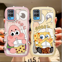 เคสโทรศัพท์ขอบคลื่นน่ารักสำหรับ OPPO A54 / A57 / A53 / A52 / A55 / A58 / A74 / A76 / A77 / A77S / A78 / A92 / A93 / A95/A96การ์ตูนปลาดาวแพททริก SpongeBob ซองนุ่มกันกระแทกโทรศัพท์ผ้าคลุม