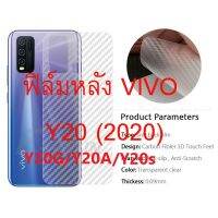 Sticker ฟิล์มคาร์บอนไฟเบอร์ลายเคฟล่า Vivo Y20 (2020) /Y20A/Y20G /Y20S สำหรับติดกันรอยด้านหลัง