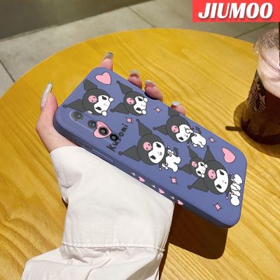 JIUMOO เคสสำหรับ Realme XT Realme X2การ์ตูนน่ารัก Kuromi เคสโทรศัพท์ซิลิโคนนิ่มแฟชั่นขอบสี่เหลี่ยมลายดีไซน์ใหม่เคสกันกระแทกคลุมทั้งหมดป้องกันเลนส์กล้อง