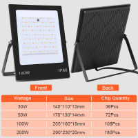 อัลตร้าบาง RGB LED Floodlight 220โวลต์30วัตต์50วัตต์100วัตต์200วัตต์ RGB สปอตไลท์ IP66กันน้ำกลางแจ้งน้ำท่วมไฟ Led ที่มีการควบคุมระยะไกล