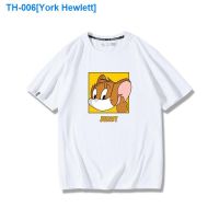 ₪☃ York Hewlett This popular logo t-shirts mens short sleeve joint sweethearts outfit ins super loose cotton summer half sleeve tide to the fire