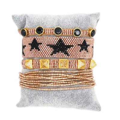 ZHONGVI Mexican Rivet Bracelet For Girls Miyuki Bracelets Jewelry Handmade Loom Star Jewellery Crystal Pulseras For Women Gift