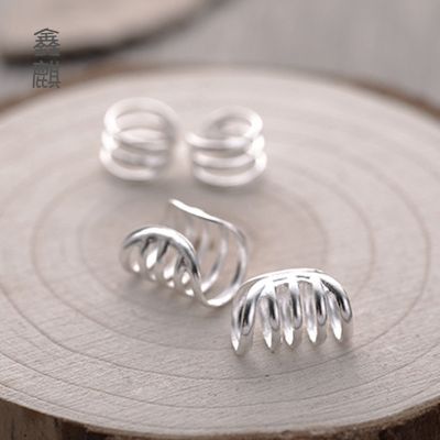 [COD] New style non-piercing ear clip hip-hop earrings sweet bone womens niche design