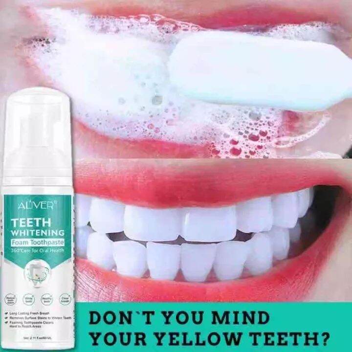 Teeth Whitening Mousse Foam Toothpaste Cleaning Gums Tooth Freshen