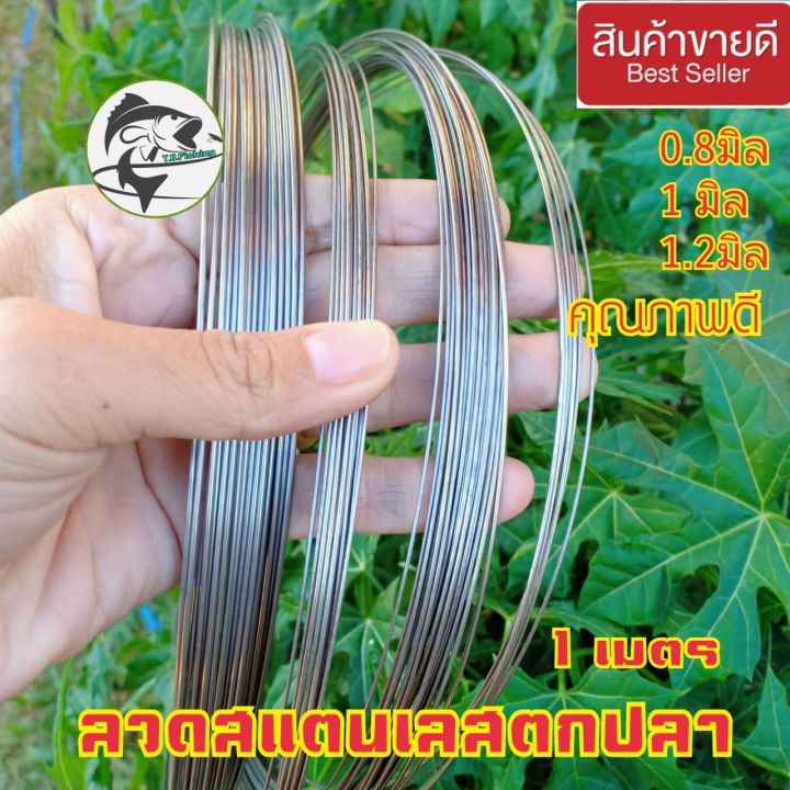 ลวดสแตนเลสตกปลา-ลวดสแตนเลส-ลวดสแตนเลส1มิล-ลวดสแตนเลสทำตะกร้อตกปลา-ลวดทำเหยื่อตกปลา-ลวดสแตนเลส1-2มิล-ลวดยาว1เมตร-พร้อมส่ง