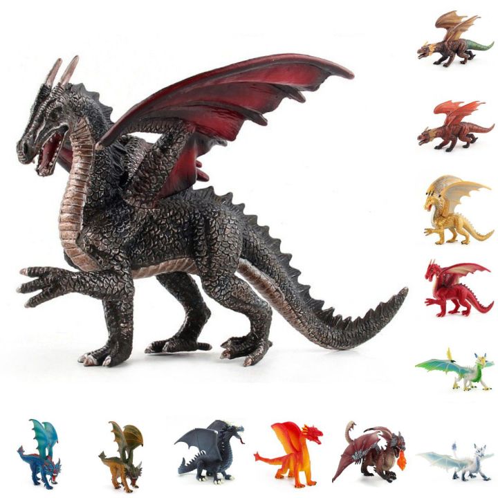/ Simulation Dinosaur Model Doll Fire Rock Dragon Ice Snow  Dragon Boy Toy Kids Gift 
