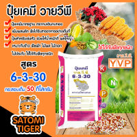 ปุ๋ยเคมี สูตร 6-3-30 ตรากบเงินกบทอง กระสอบเต็ม 50 กิโลกรัม ปุ๋ยเร่งหัวพืชทุกชนิด ช่วยให้หัวดก ใหญ่น้ำหนักดี เพิ่มรสชาติ เพิ่มผลผลิต